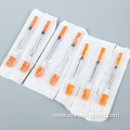 Sterile diabetic insulin syringe sizes